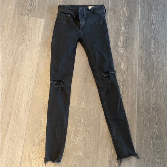Rag and bone jean black size 24 - Picture 1 of 2